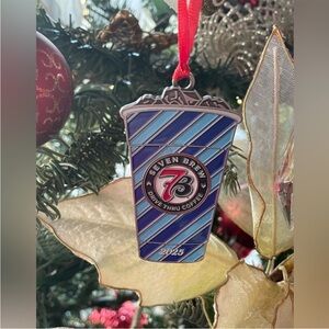 7 Brew Seven Coffee 2025 Christmas Ornament New
